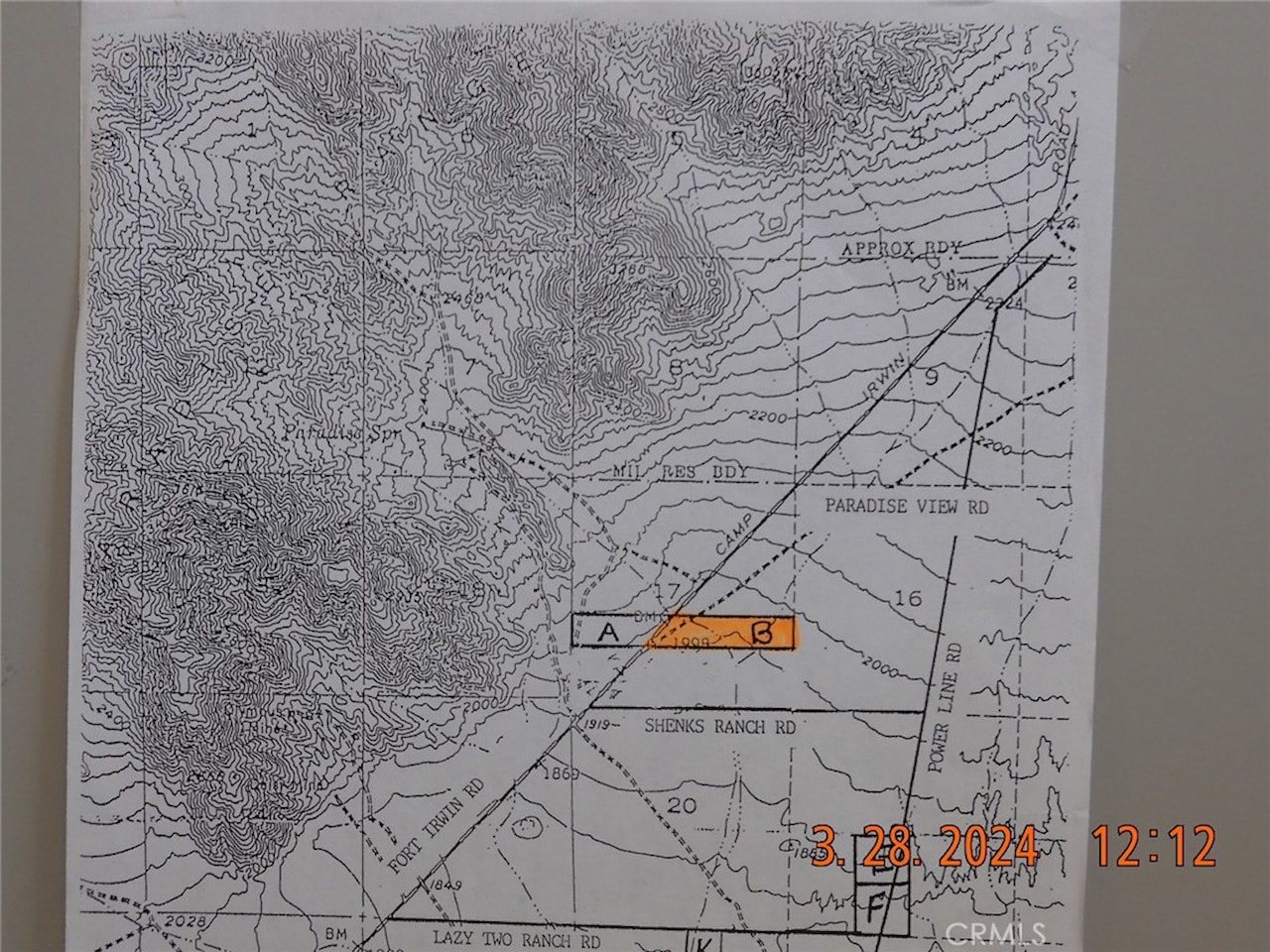 0 Fort Irwin Rd Barstow, CA 92311 MLS 532002