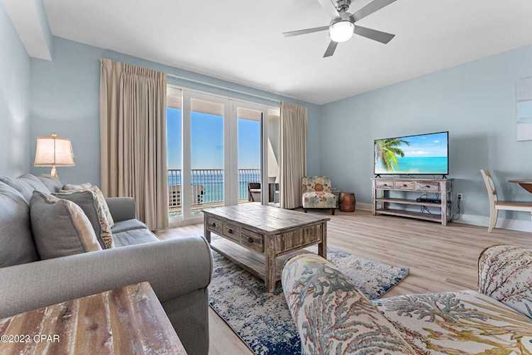 9860 S Thomas 1414 Dr #1414 Panama City Beach FL 32408 739002 Laketown Wharf Phase Ii condo for sale GULF VIEWS & beautifully updated 1 bed, 2 full bath with a bunkroom that sleeps 6. This LTW condo... Photo 1
